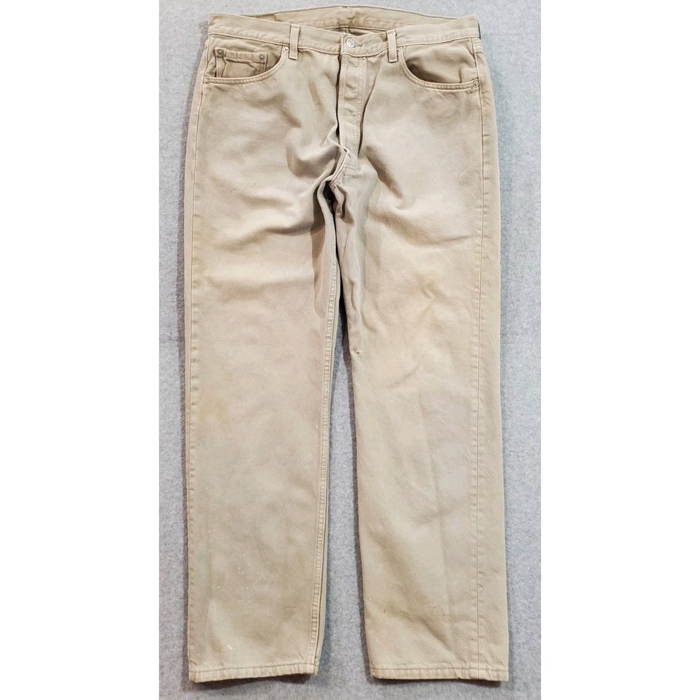 Vintage Levis 511 Mens Beige Jeans 38x32 Y2K